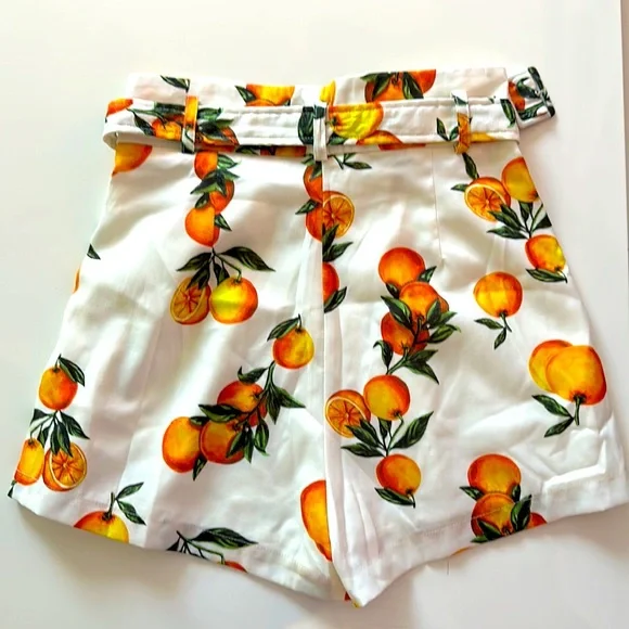 Sheike Orange Print Shorts - Picture 3 of 4